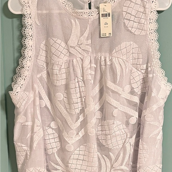 Anthropologie White Sheer Lace Blouse - Picture 5 of 5